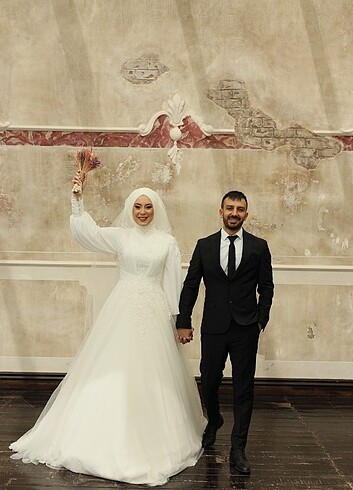 m Beden beyaz Renk Aysira Marka Helen model gelinlik