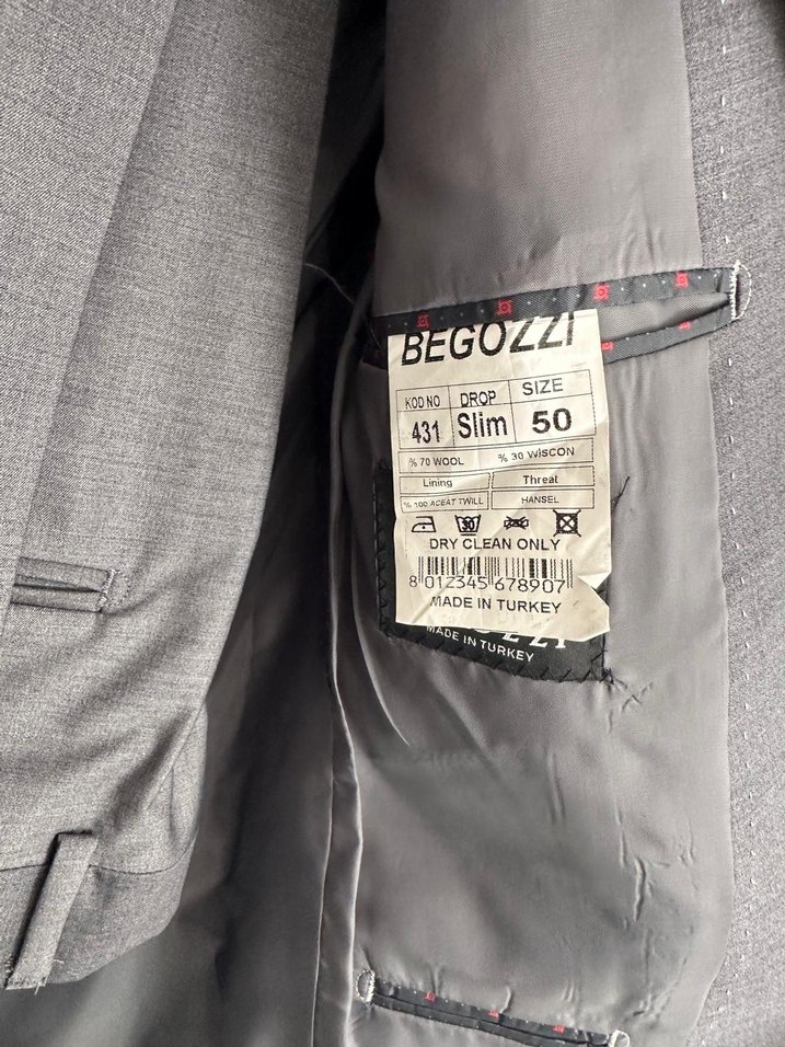 Gri Erkek Klasik Kesim Takım Elbise Ceketi - Görsel 2