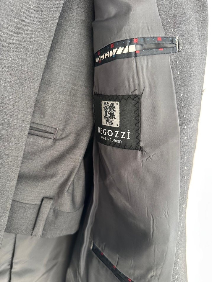 Gri Erkek Klasik Kesim Takım Elbise Ceketi - Görsel 3