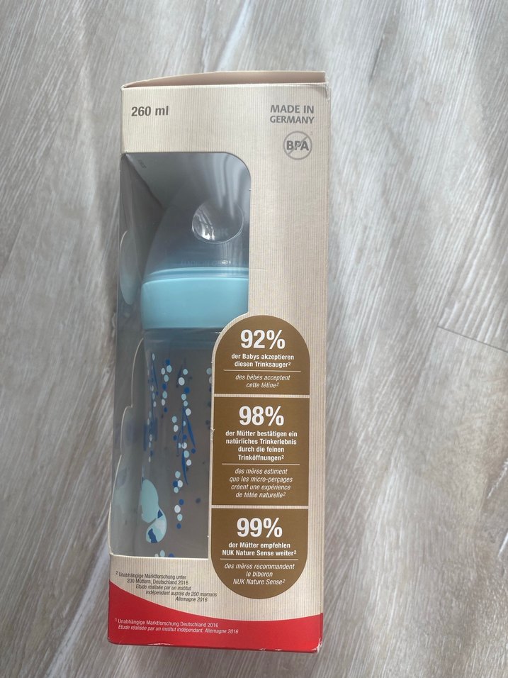 NUK Nature Sense M Bebek Biberonu - Mavi - Görsel 2