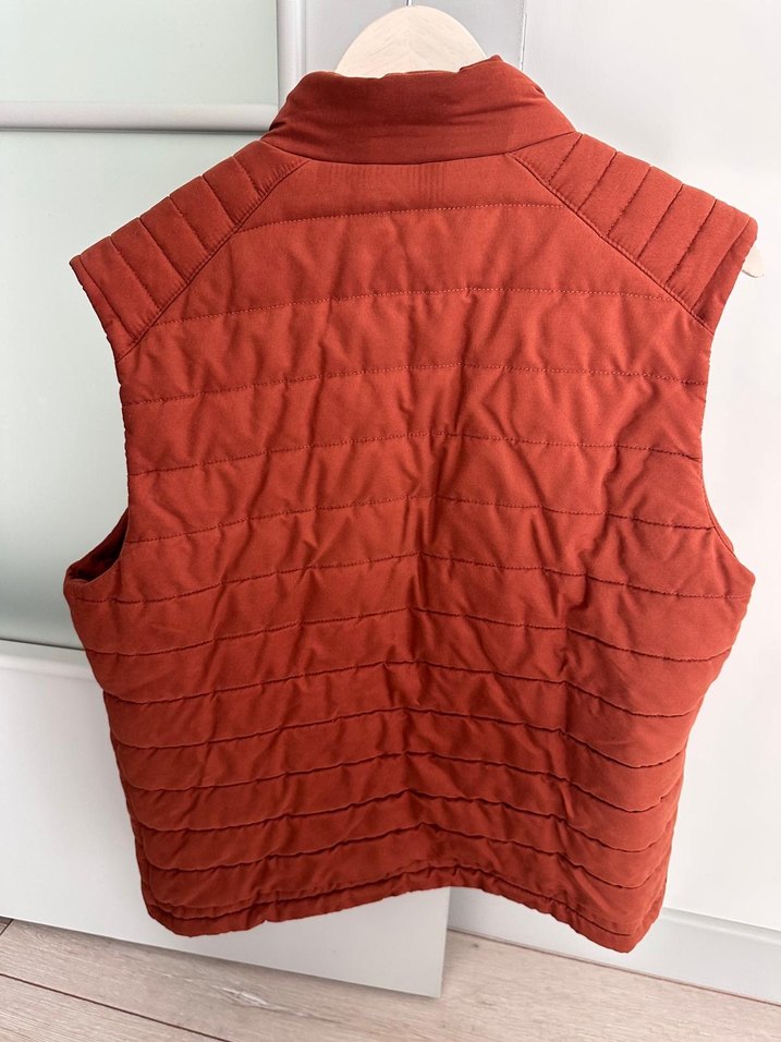 Kiremit rengi Fermuarlı Erkek Yelek - Görsel 2