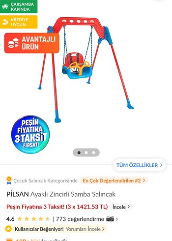 Diğer Renkli Plastik Bebek Salıncağı