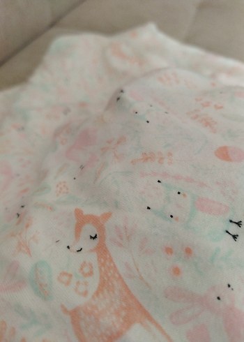 11-12 Yaş Beden Kız Çocuk Pembe Fermuarlı penye pamuklu uyku tulumu