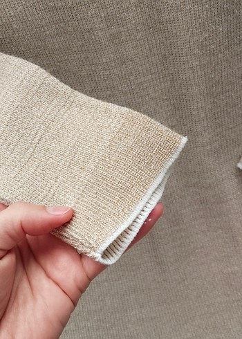 Sarı Kadın Uzun Kollu Triko Kazak - Görsel 2