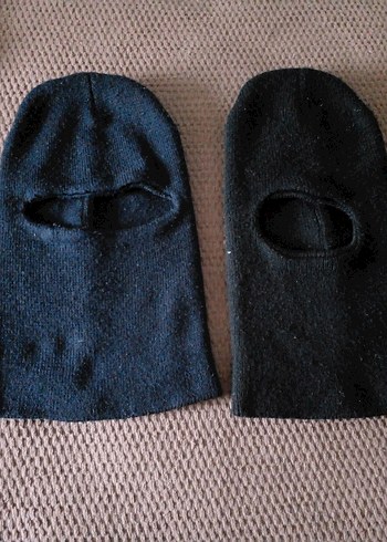Siyah Unisex Yumuşak Kayak Maskesi Bere
