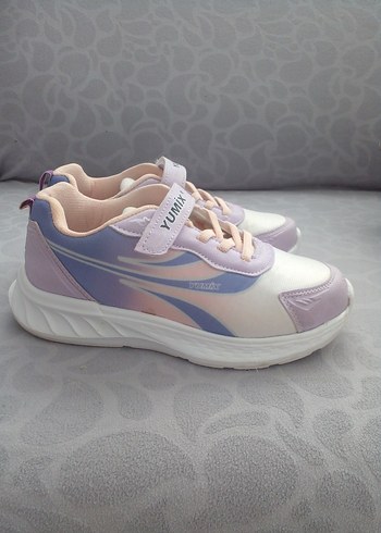 Mor Baskılı Kız Çocuk Spor Ayakkabısı - Görsel 2