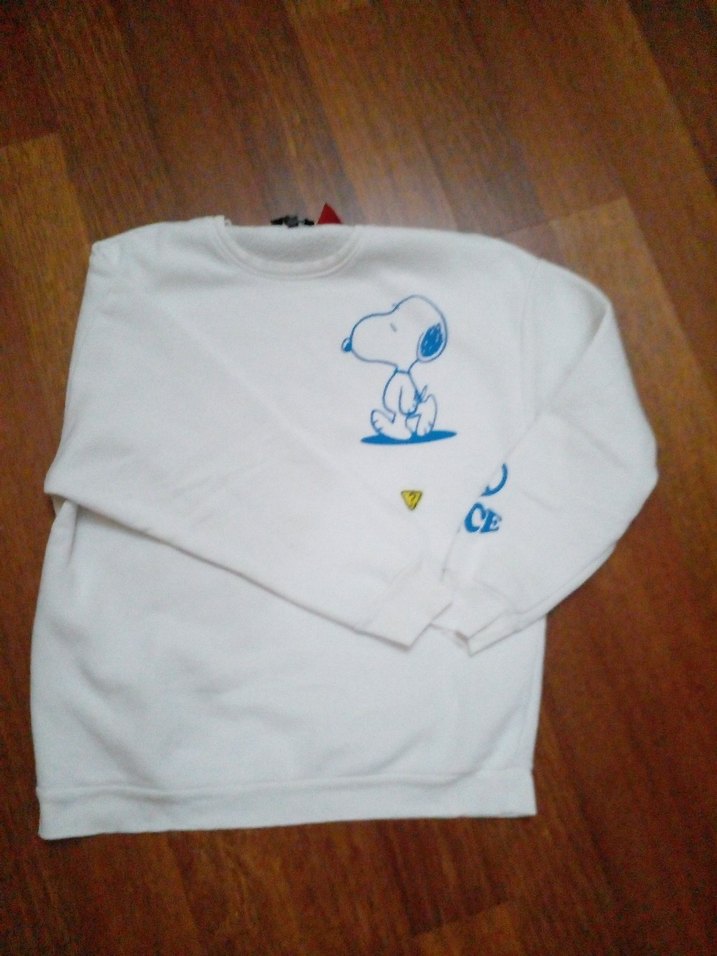 Beyaz Snoopy Baskılı Kadın Sweatshirt - Görsel 2