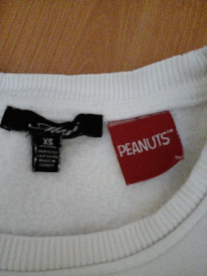 Beyaz Snoopy Baskılı Kadın Sweatshirt - Görsel 4