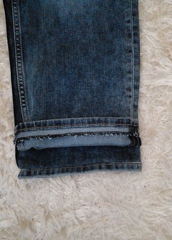 Gri Lacivert Salaş Denim Kadın Pantolon - Görsel 3