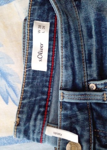 Gri Lacivert Salaş Denim Kadın Pantolon - Görsel 4