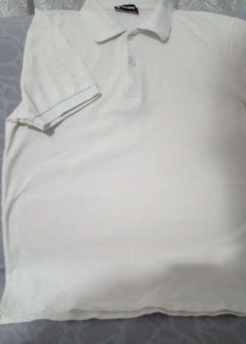 Düğmeli Beyaz Erkek Polo Tişört - Görsel 3