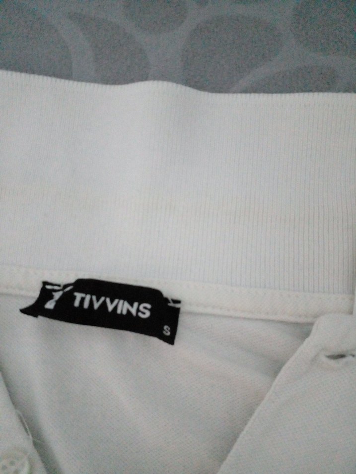 Düğmeli Beyaz Erkek Polo Tişört - Görsel 2