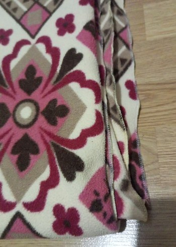 Çiçek Desenli Pembe Çocuk Battaniyesi - Görsel 3