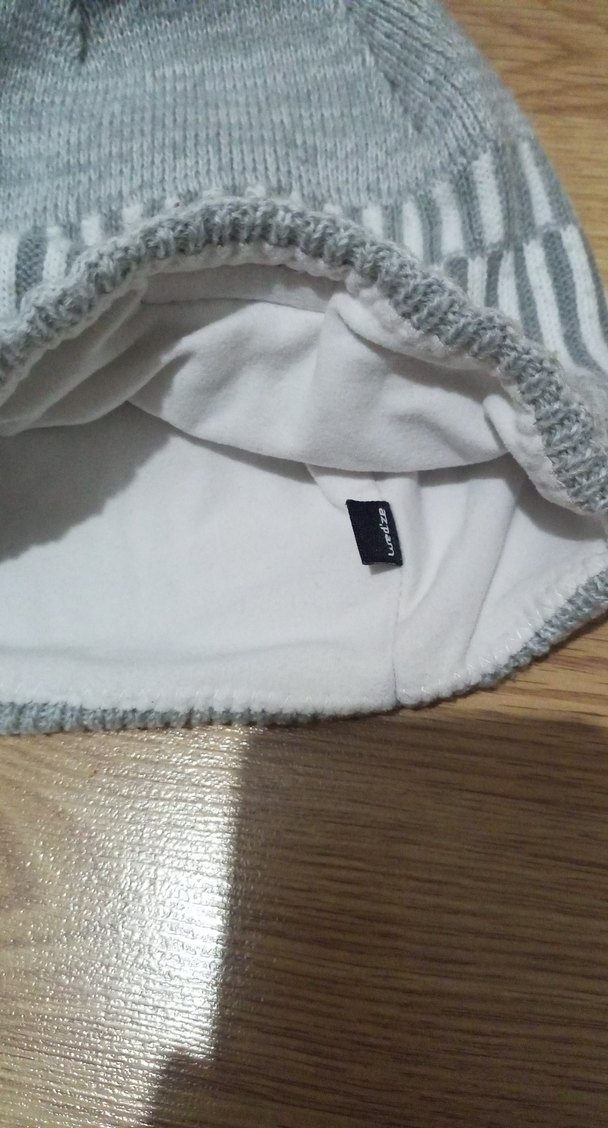 Gri Örgü Kadın Bere Ponponlu - Görsel 3