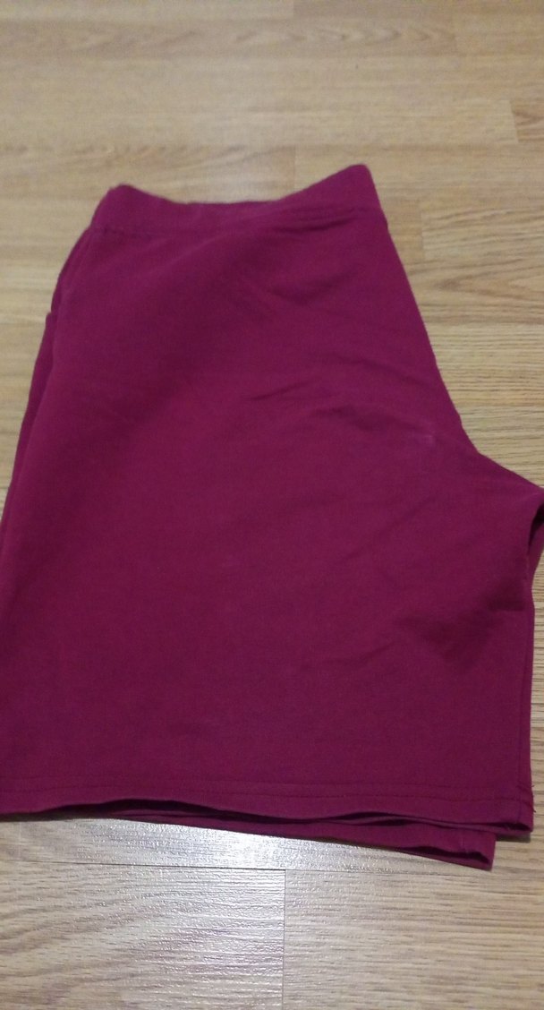 Bordo Rahat Kesim mini şort - Görsel 4