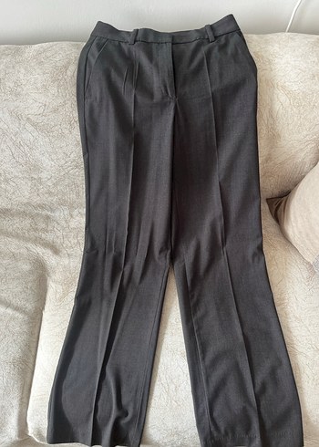 H&M Gri Kadın Straight Kumaş Pantolon