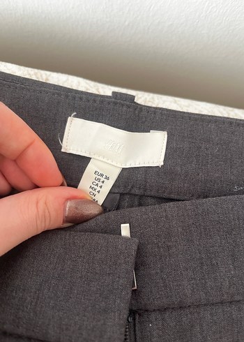 H&M H&M Gri Kadın Straight Kumaş Pantolon