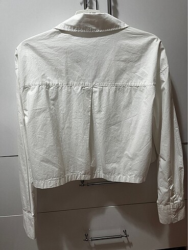 s Beden beyaz Renk Bershka crop gömlek