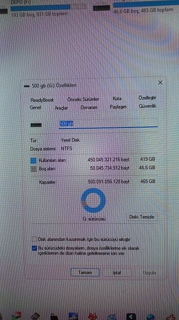 500 gb harici hdd