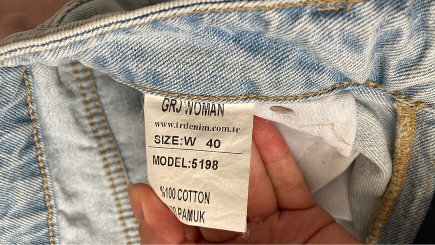 40 Beden mavi Renk Jean kot palazzo