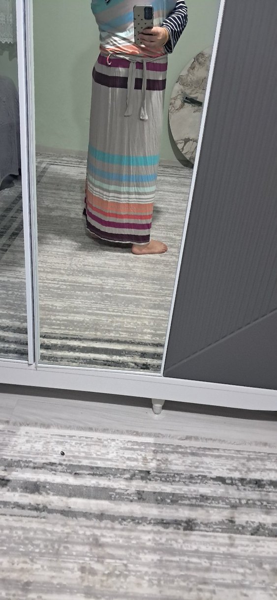 Pamuklu Bohem Uzun Pilili   beden yazmıyor  ama 46 beden denedi - Görsel 5