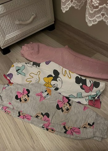 Kız Çocuk Pembe Örgü Tayt - Görsel 2