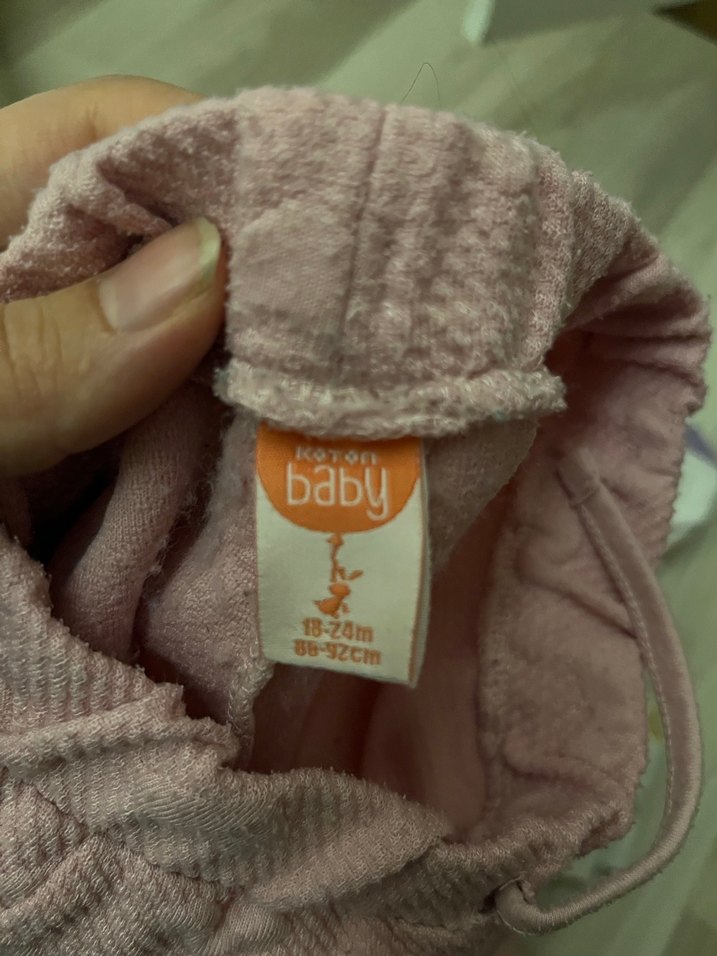 Kız Çocuk Pembe Örgü Tayt - Görsel 3