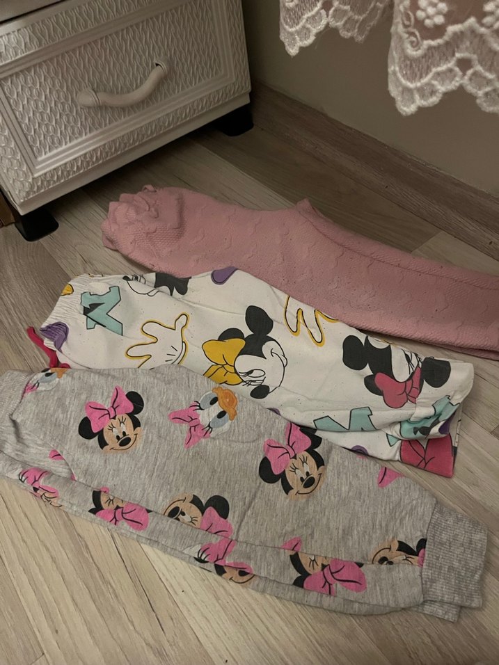 Kız Çocuk Pembe Örgü Tayt - Görsel 2