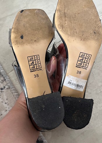 Siyah Kemerli Blok Topuklu Kadın Terlik - Görsel 3