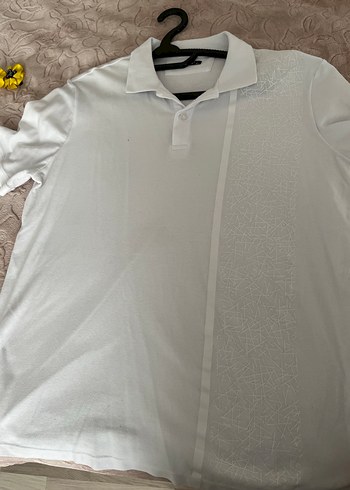 Erkek Beyaz Polo Yaka Kısa Kollu Tişört - Görsel 4