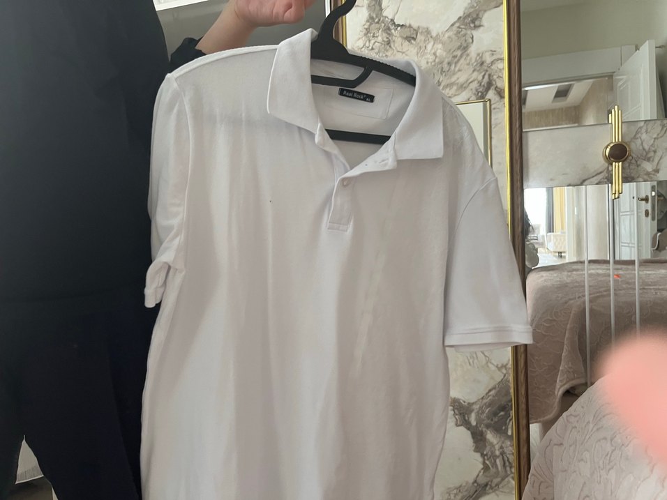 Erkek Beyaz Polo Yaka Kısa Kollu Tişört - Görsel 5