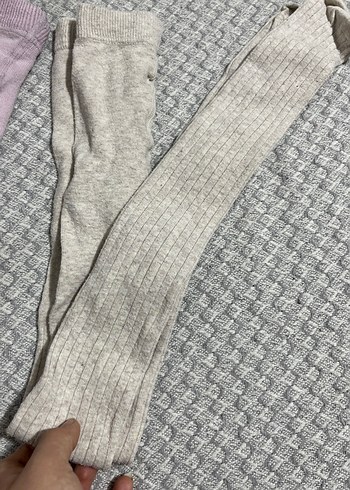 Kız Çocuk Triko Tayt Seti Pastel Tonlarda - Görsel 2