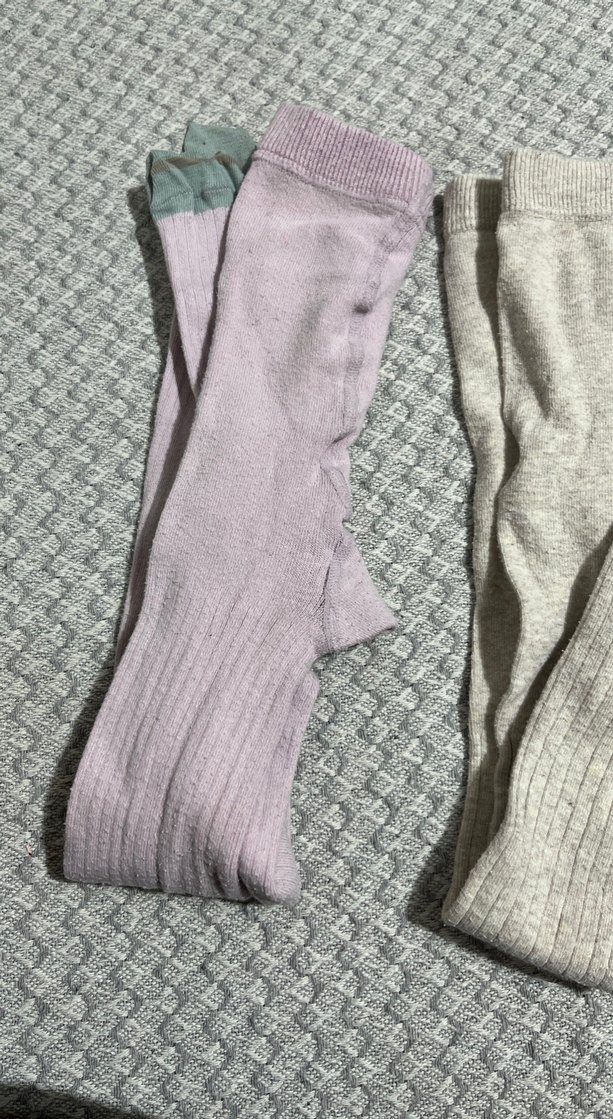 Kız Çocuk Triko Tayt Seti Pastel Tonlarda - Görsel 3