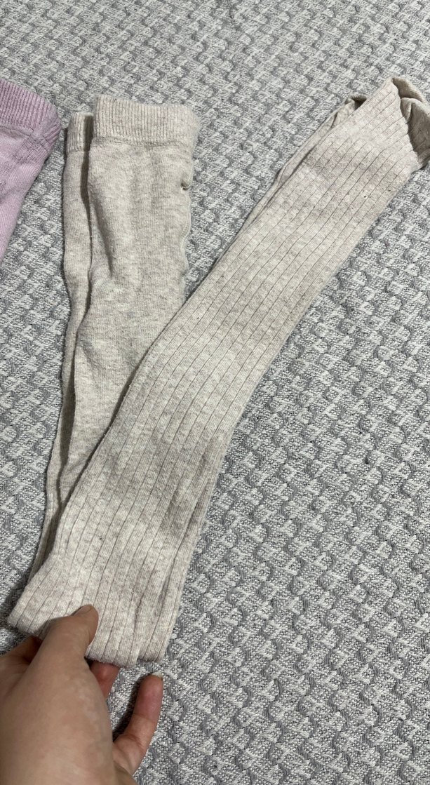 Kız Çocuk Triko Tayt Seti Pastel Tonlarda - Görsel 2