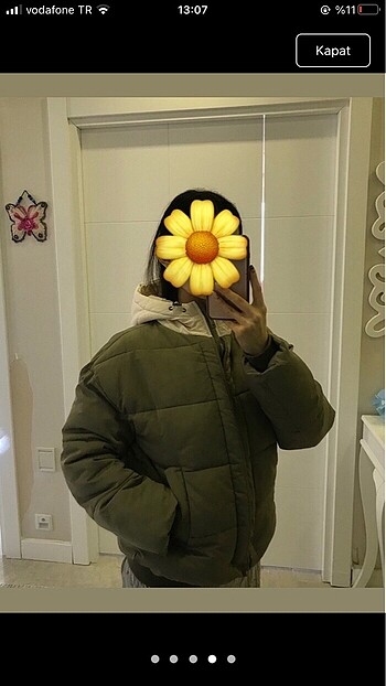 xs Beden haki Renk Colins Haki Şişme Mont