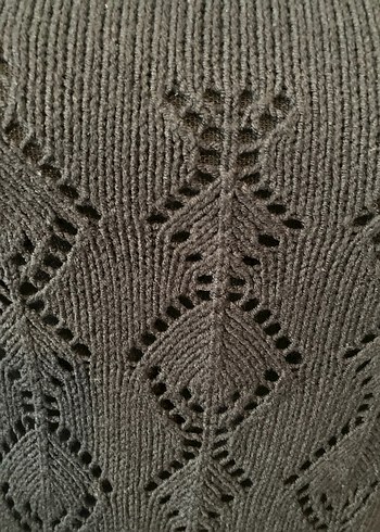 Siyah Örgü Kadın Triko Kazak - Görsel 4