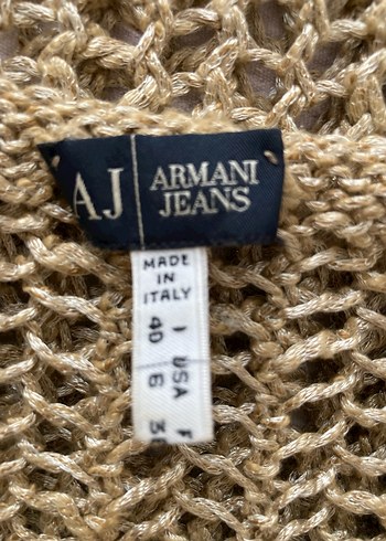 V Yaka Bej Örgü Kadın Kazak - Görsel 6