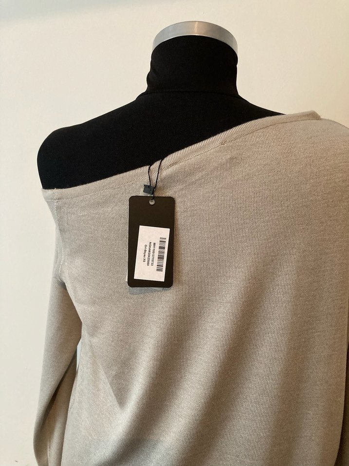 Bej Kadın Uzun Kollu Salaş Kazak - Görsel 5