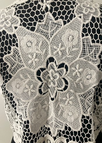 Dantel İşlemeli Kadın Bohem Yelek - Görsel 4