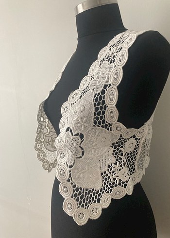 Dantel İşlemeli Kadın Bohem Yelek - Görsel 2