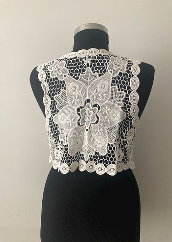 Dantel İşlemeli Kadın Bohem Yelek - Görsel 3