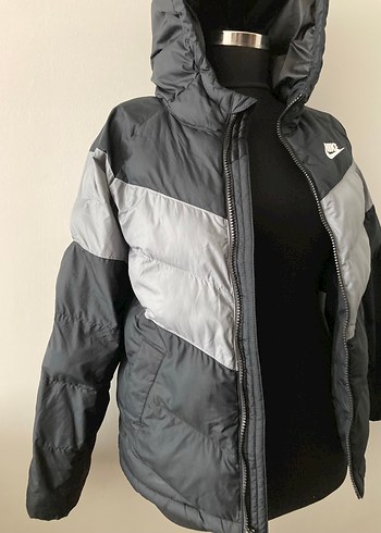 Erkek Çocuk Gri Kapüşonlu Fermuarlı Mont - Görsel 3