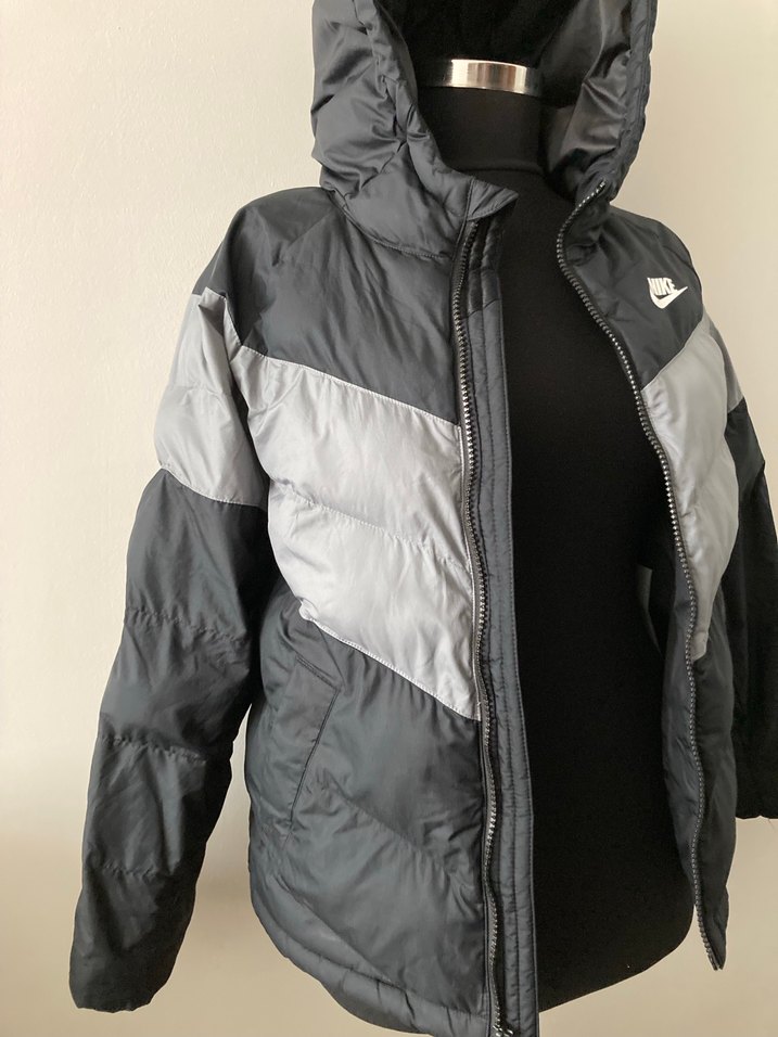 Erkek Çocuk Gri Kapüşonlu Fermuarlı Mont - Görsel 3