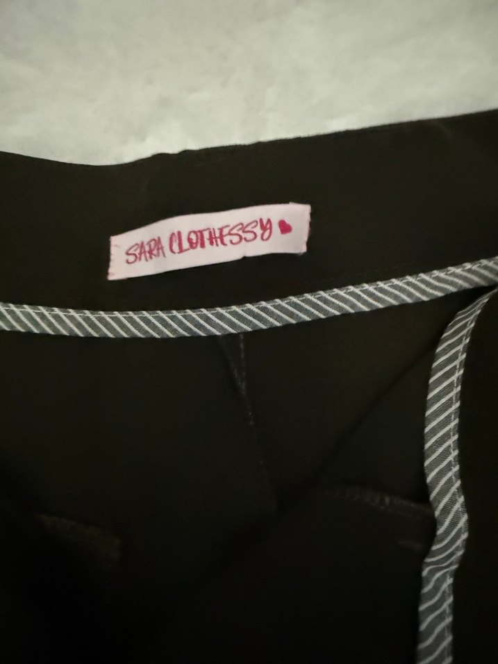 Kahverengi Siyah Kumaş Pantolon Uzun Kesim - Görsel 2