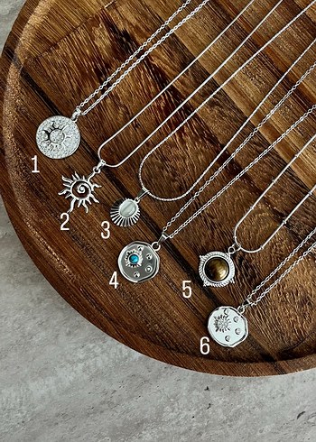 Gri Uzun Zincir Detaylı Bohem Kolye - Görsel 2