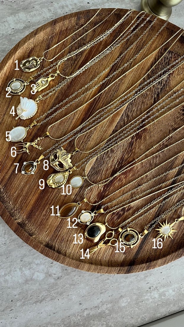 Bohem Zincir Detaylı Uzun Altın Kolye - Görsel 2