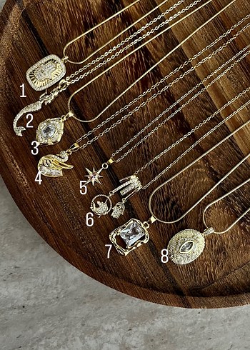 Uzun Zincir Detaylı Altın Renk Bohem Kolye - Görsel 2