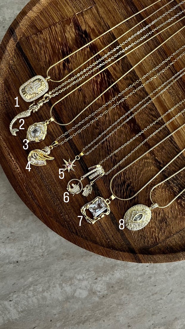 Uzun Zincir Detaylı Altın Renk Bohem Kolye - Görsel 2