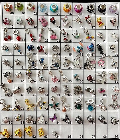 4 adet charm