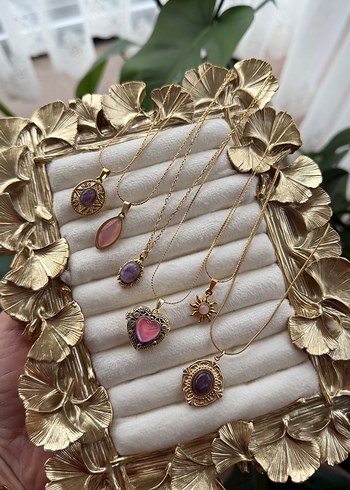 Accessorize  Altin Zincirli Renkli Tasli Sik Kolyeler